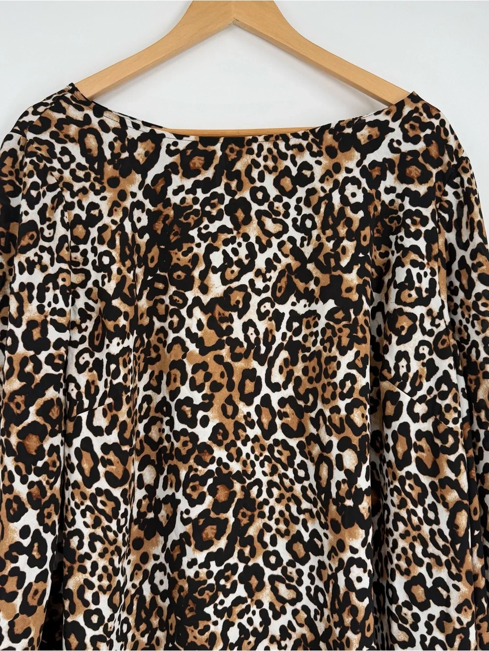 Talbots Blouse Top 3/4 Cuffed Sleeves Size 3XP Animal Print Pullover Tunic